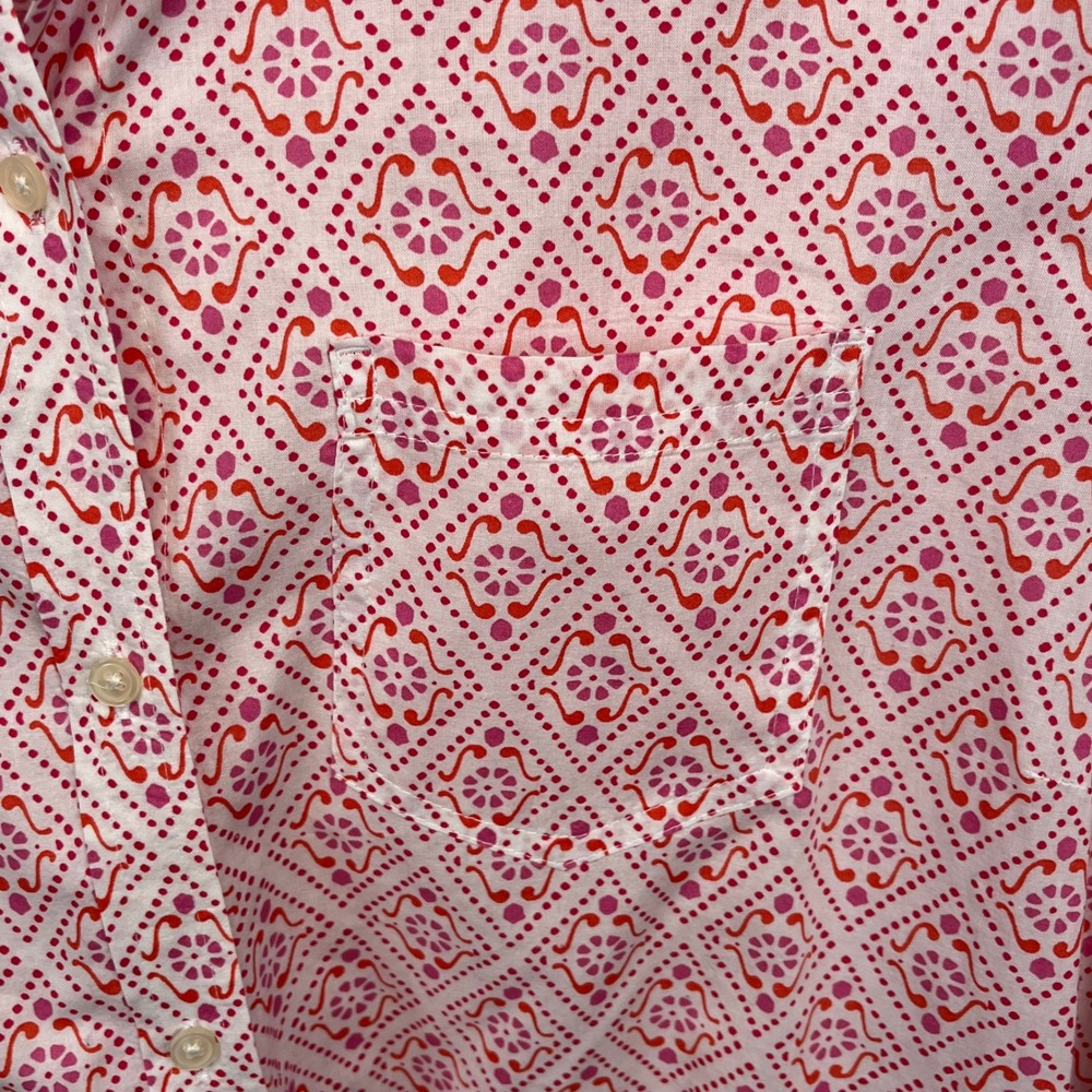 Gap Womens Boyfriend Fit Button Down Shirt Bundle XXL Navy Floral Pink Geometric - Picture 10 of 14